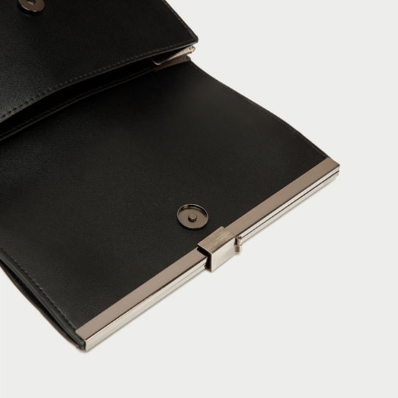 ZARA SLEEK LEATHER BACKPACK WITH METALLIC DETAIL - Picture 7 of 8